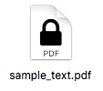 セキュリティがかかったPDF